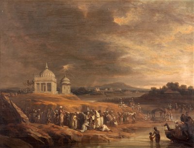 Paesaggio indiano con un funerale da William Frederick Witherington
